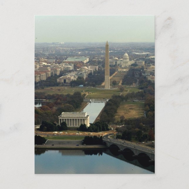 Carte Postale Photographie aérienne de Washington DC (Devant)