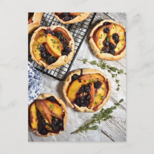 Carte Postale Photographie alimentaire Blueberry Peach Galettes