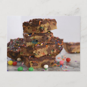 Carte Postale Photographie alimentaire Chocolat Chip Bars à cook