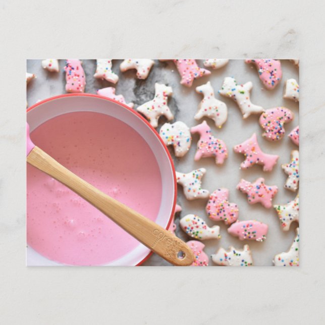 Carte Postale Photographie alimentaire Crackers animaux de cirqu (Devant)