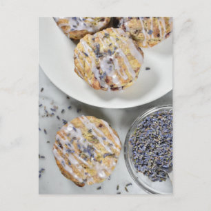Carte Postale Photographie alimentaire Lavender Blueberry Scones