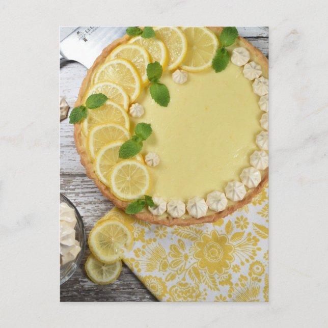 Carte Postale Photographie alimentaire Tarte au Citron Pâtisseri (Devant)