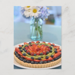 Carte Postale Photographie alimentaire Tarte aux fruits Pâtisser