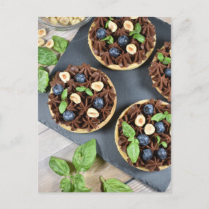Carte Postale Photographie alimentaire Tartelettes au chocolat a