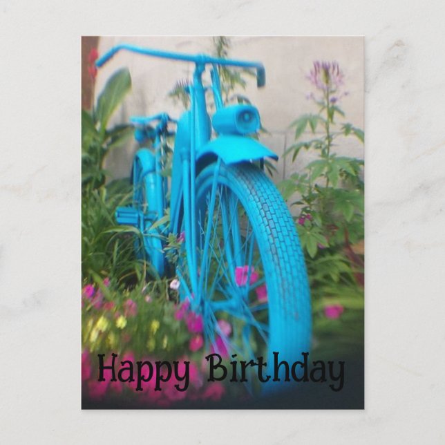 Carte Postale Photographie artistique de vélo Joyeux Anniversair (Devant)