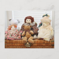 Photographie de jouets Vintages, ours, lapin, poup