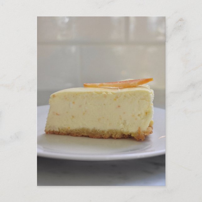 Carte Postale Photographie de la nourriture tranche de gâteau au (Devant)