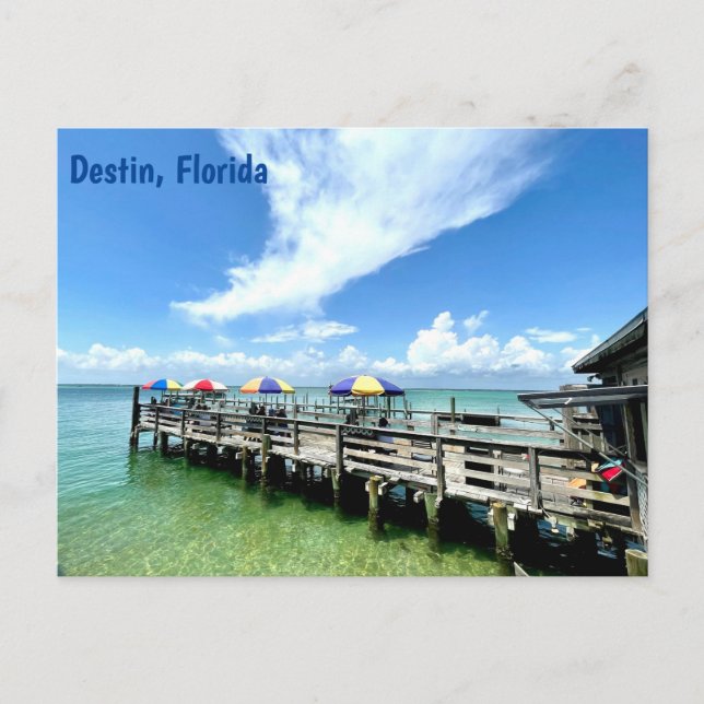 Carte Postale Photographie de la promenade de l'océan de Destin  (Devant)