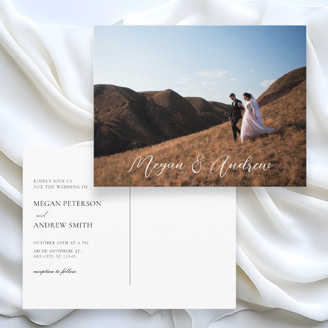 Carte Postale Photographie de mariage moderne (Créateur téléchargé)