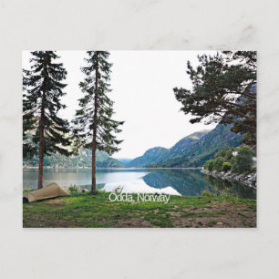 Carte Postale Photographie de paysage pittoresque d'Odda, Norvèg