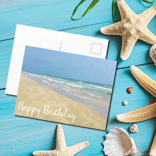 Carte Postale Photographie de plage magnifique Joyeux Anniversai