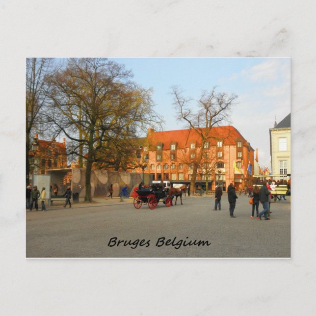 Carte Postale Photographie de promenade en buggy à Bruges (Devant)
