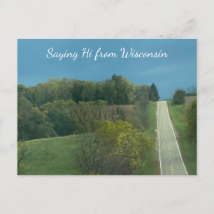 Carte Postale  Photographie du paysage du Wisconsin qui le dit