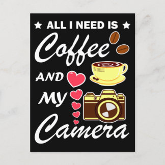 Carte Postale Photographie Et Café Drôle Citation