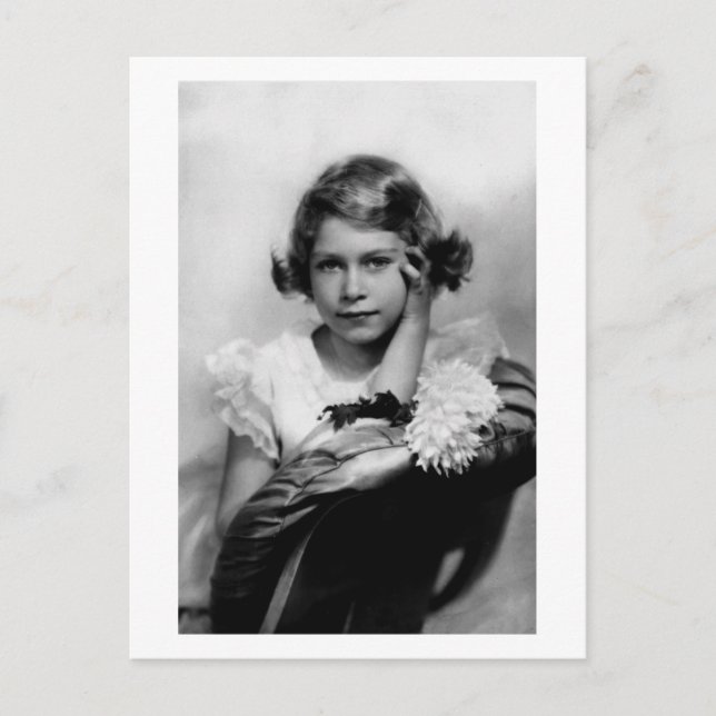 Carte Postale Photographie vintage Princesse Elizabeth (Devant)