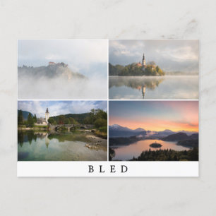 Carte Postale Photos de paysages de chaume en collage