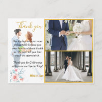 Photos Gold Frame Aquarelle Mariage Merci