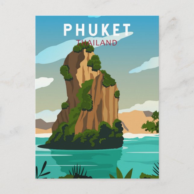 Carte postale Phuket Thailand Retro (Devant)