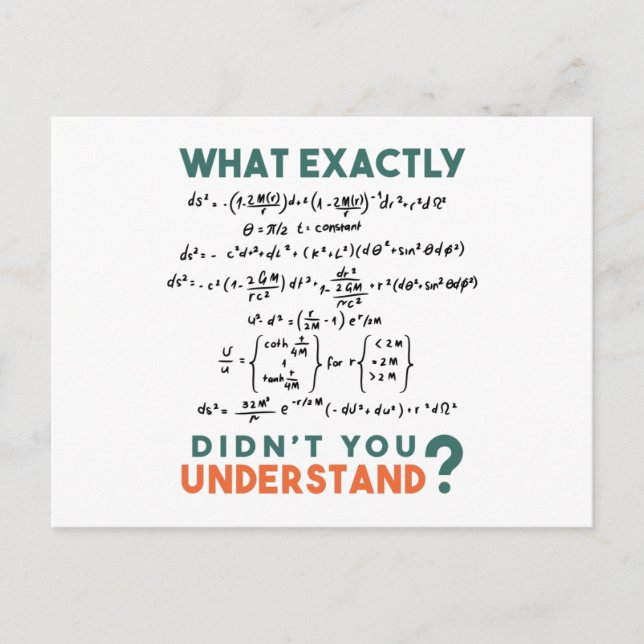 Carte Postale Physics formula Joke (Devant)