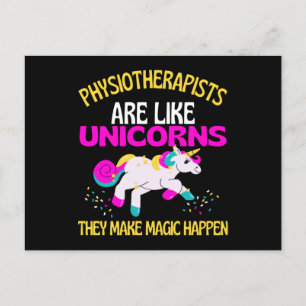 Carte Postale Physiothérapeute Unicorne, Physio de licorne magiq