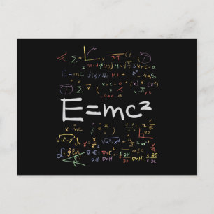 Carte Postale Physique et formules mathématiques EMC2