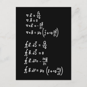 Carte Postale Physique Math Formule Étudiants Enseignant Invitat
