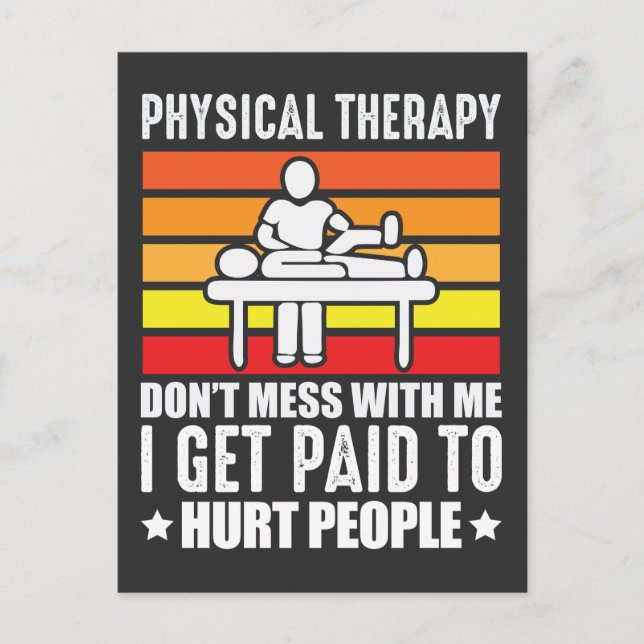 Carte Postale Physique Thérapie PT physio massage assistant (Devant)