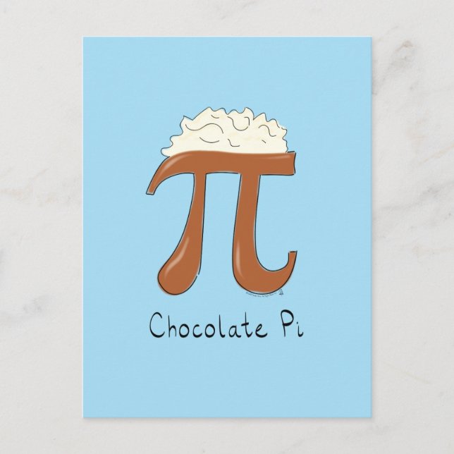 Carte postale Pi Cute Math Pi Jour Chocolat (Devant)