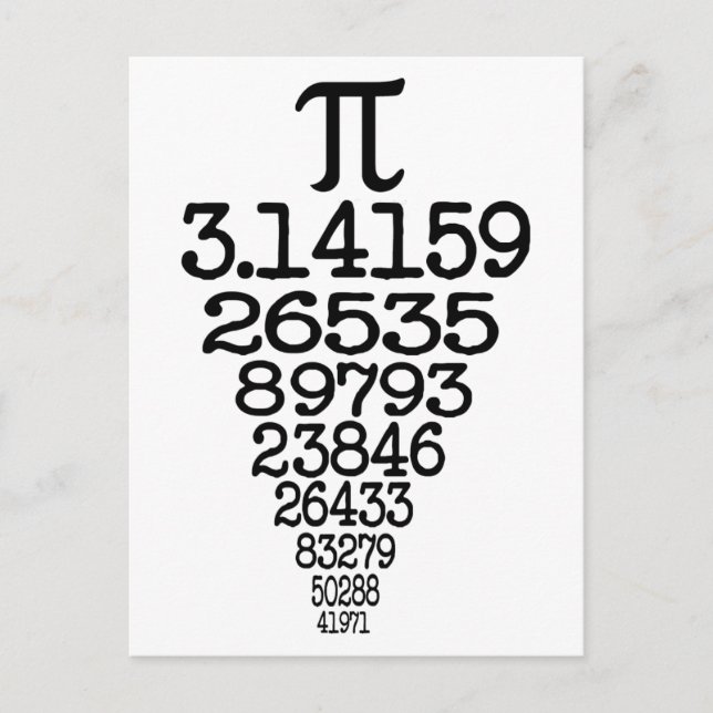 Carte Postale Pi Day compleye 3.14 (Devant)