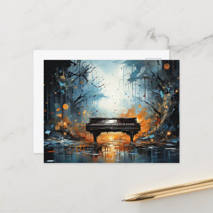 Carte Postale Piano Beauté, imaginaire généré par l'IA,