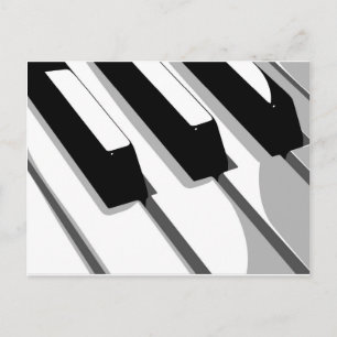 Carte Postale Piano Clavier Pop Art