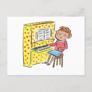 Carte Postale Piano Fun