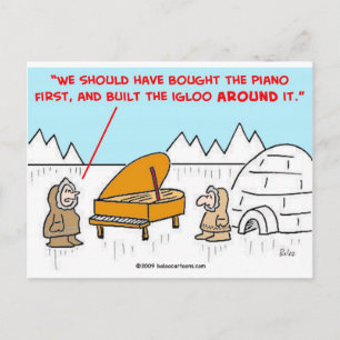 Carte Postale piano igloo Eskims
