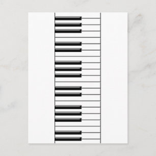 Carte Postale Piano noir et blanc