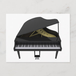 Carte Postale Piano noir : modèle 3D :