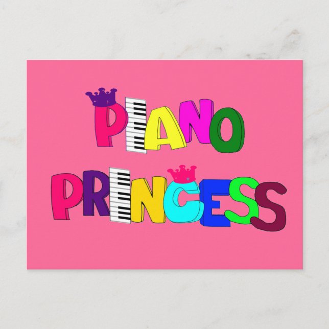 Carte Postale Piano Princess Card (Devant)