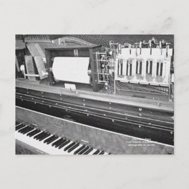 Carte Postale Piano Vieux Joueur (Devant)