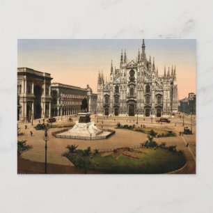 Carte Postale Piazza de la cathédrale, Milan, Italie classique P