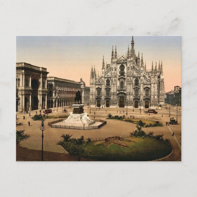 Carte Postale Piazza de la cathédrale, Milan, Italie classique P (Devant)
