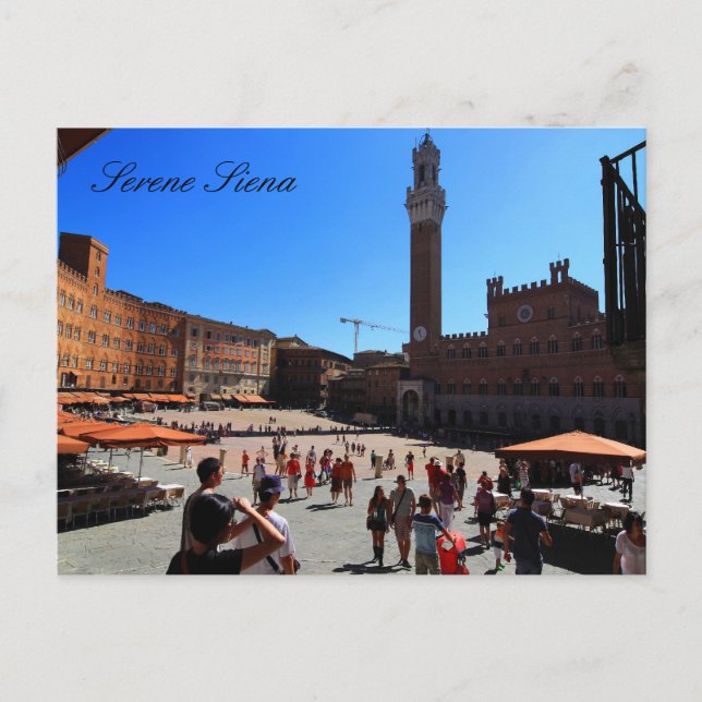 Carte postale : Piazza del Campo, Sienne, Italie (Devant)