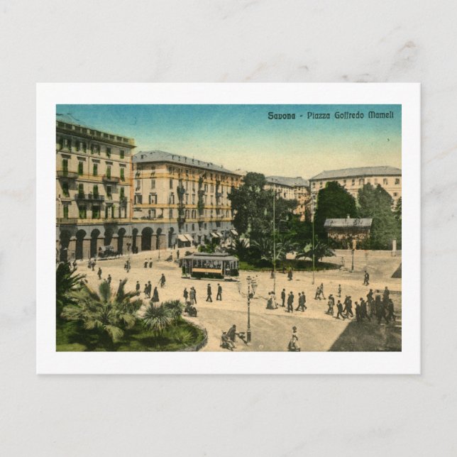 Carte Postale Piazza Goffredo Mameli, Savona, Italie (Devant)