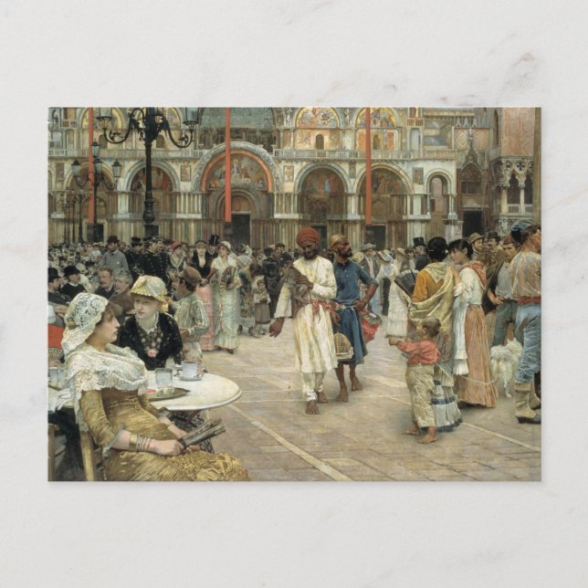 Carte Postale Piazza of Saint Mark's, Venise, 1883 par Willia (Devant)
