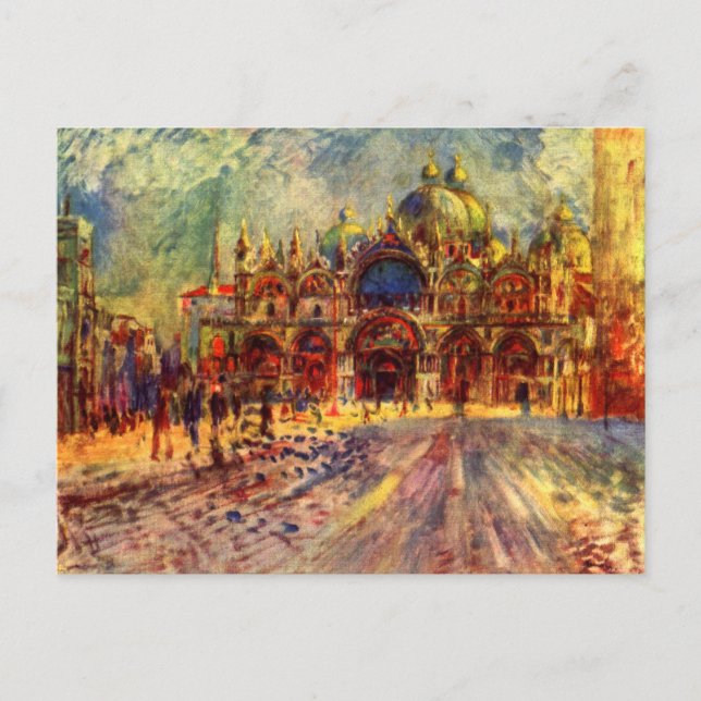 Carte Postale Piazza San Marco, Venise par Pierre Renoir (Devant)
