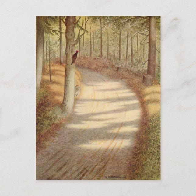 Carte Postale Pic de bois par Theodor Severin Kittelsen (Devant)