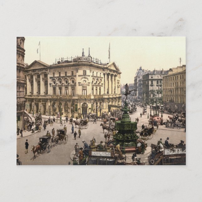 Carte Postale Picadilly Circus, Londres c.1895 (Devant)