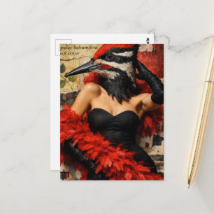Carte Postale Pichette drôle dans un collage de fantaisie en rob