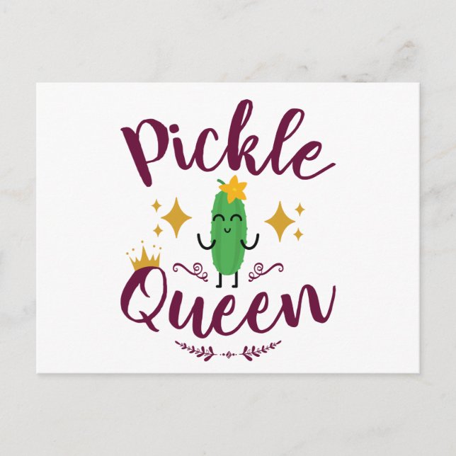 Carte Postale Pickle Queen Pickles Lover Femmes Filles (Devant)