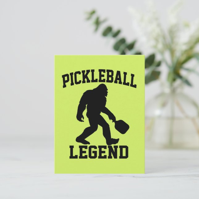 Carte Postale Pickleball Legend Funny Bigfoot (Debout devant)