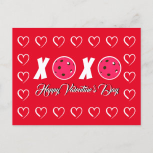 Carte Postale Pickleball Lover Valentine XOXO Pickleballs