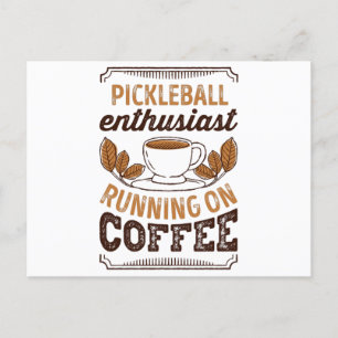 Carte Postale Pickleball passionné courir sur le café cadeau